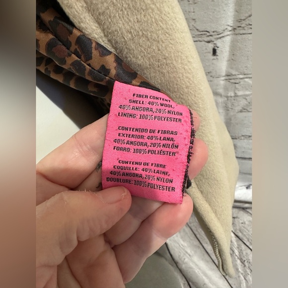 BETSEY JOHNSON women’s wool blend swing coat size small color camel - Picture 14 of 15